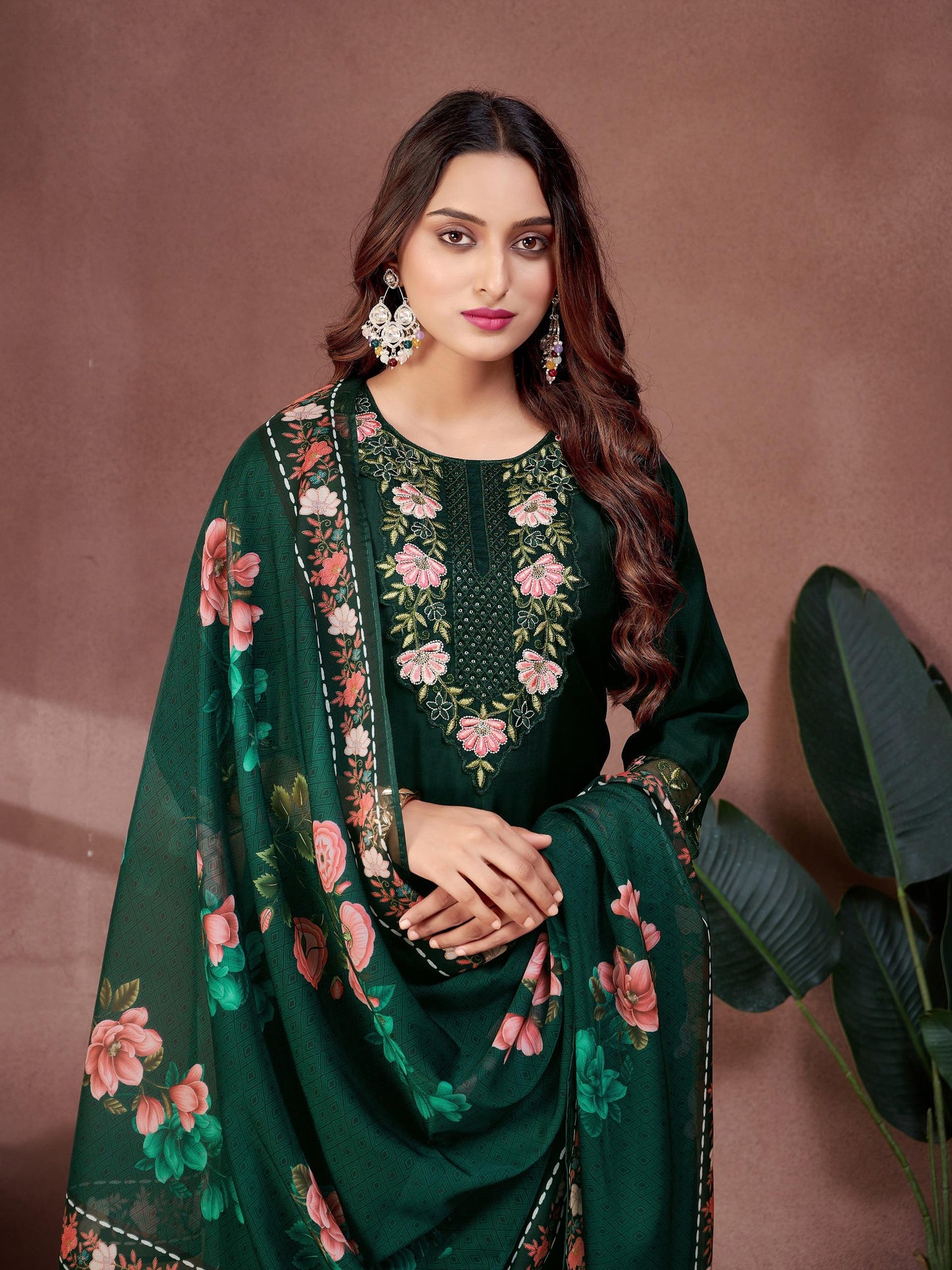 ROMAN SILK TOP - ROMAN SILK WITH INNER WITH EMBROIDERY 3PCS
