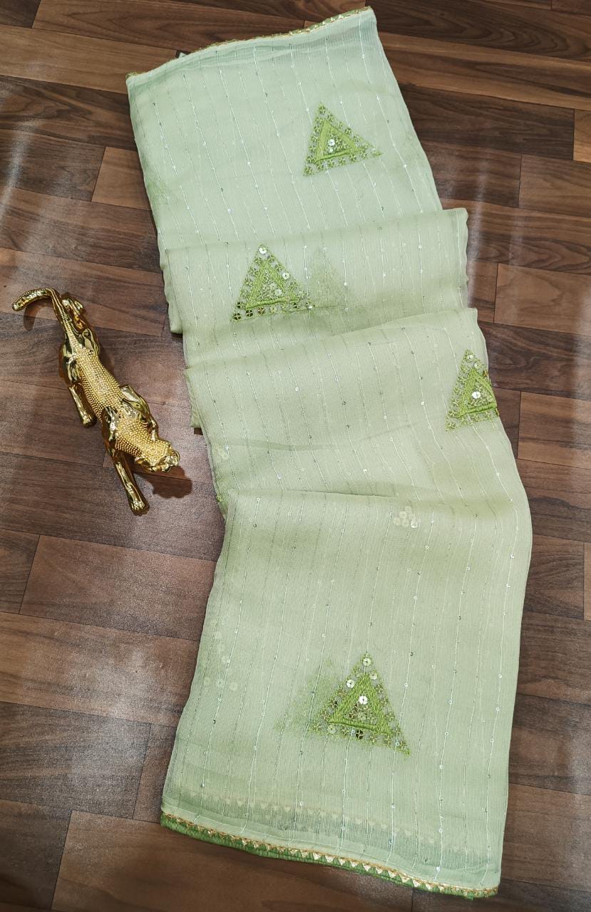PARTY WEAR SAREES - Latest Collection In Organza