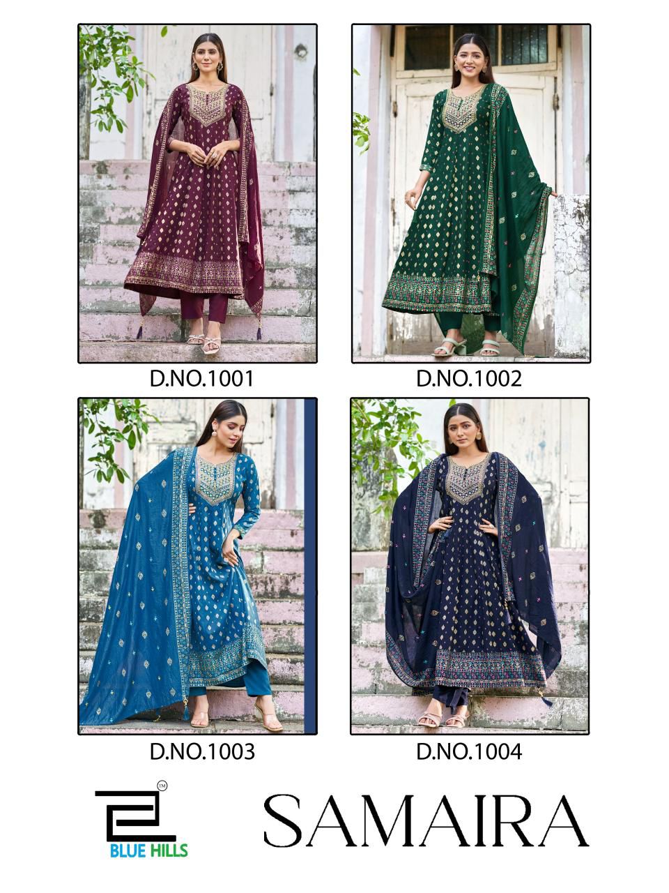 Anarkali Gown - Neck Embroidery with ZARI