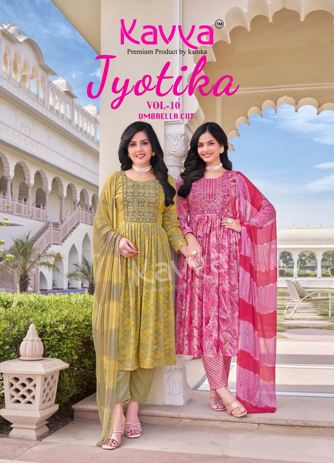 KURTIS - UMBRELLA CUT KAVYA JYOTIKA-3PCS