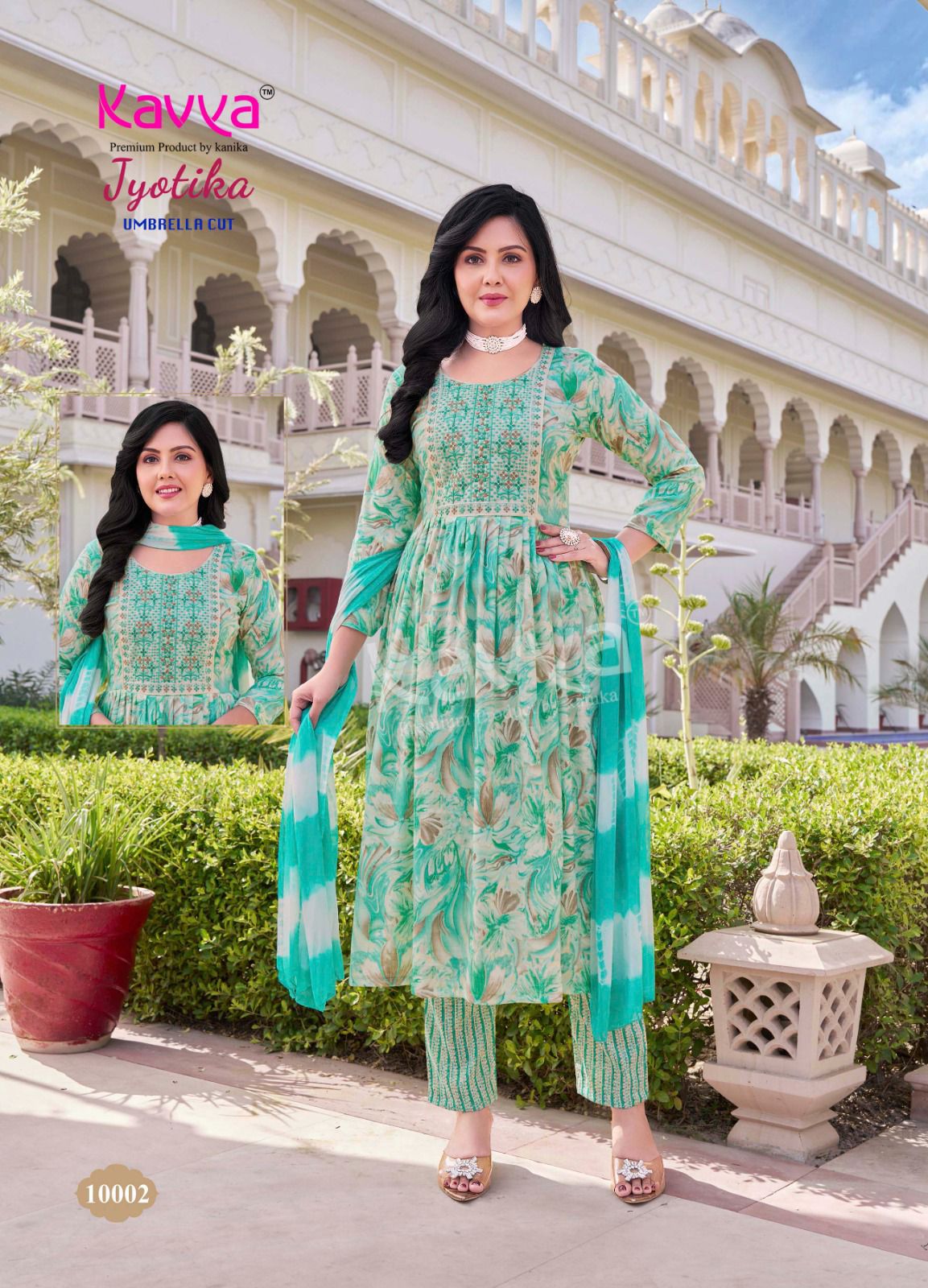 KURTIS - UMBRELLA CUT KAVYA JYOTIKA-3PCS