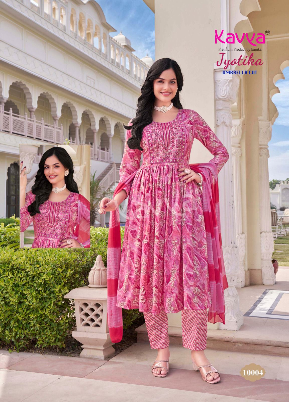 KURTIS - UMBRELLA CUT KAVYA JYOTIKA-3PCS