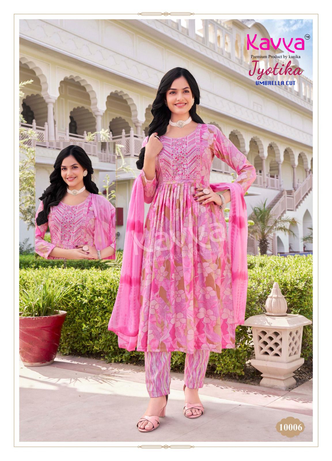 KURTIS - UMBRELLA CUT KAVYA JYOTIKA-3PCS