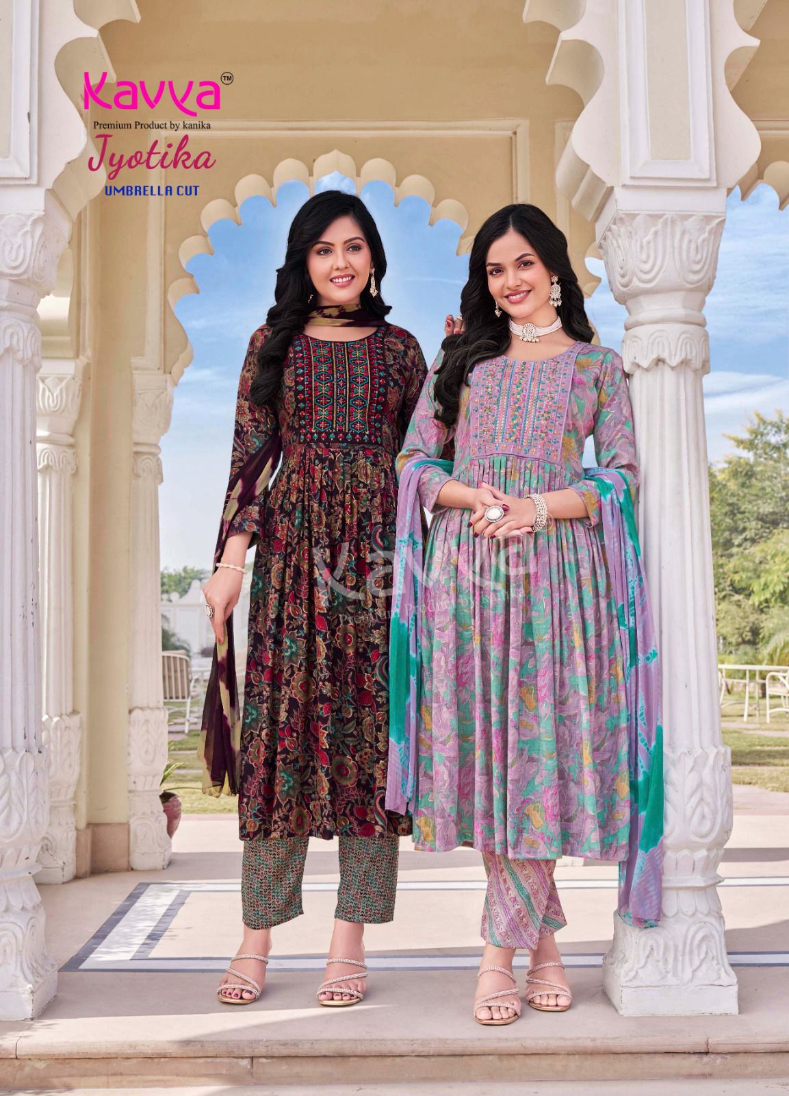 KURTIS - UMBRELLA CUT KAVYA JYOTIKA-3PCS