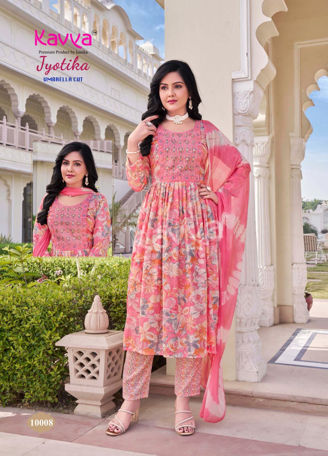 KURTIS - UMBRELLA CUT KAVYA JYOTIKA-3PCS