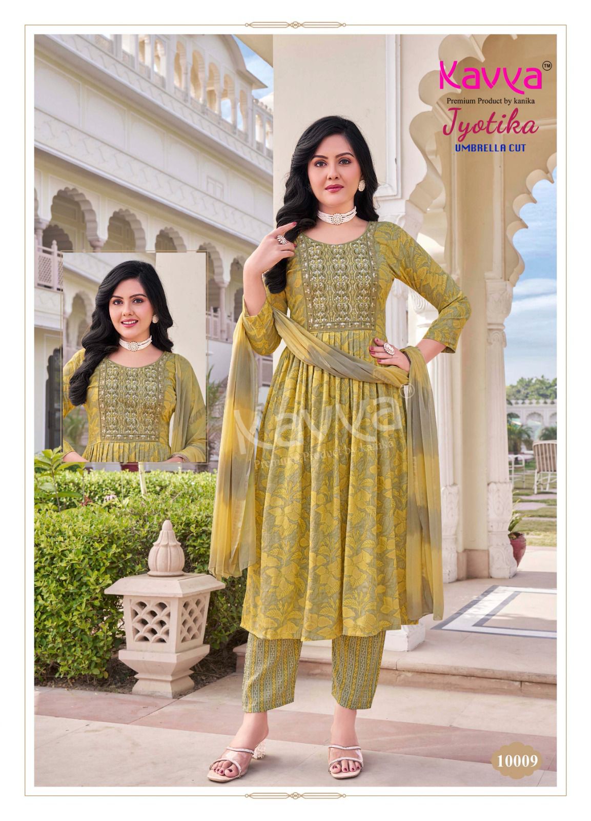 KURTIS - UMBRELLA CUT KAVYA JYOTIKA-3PCS