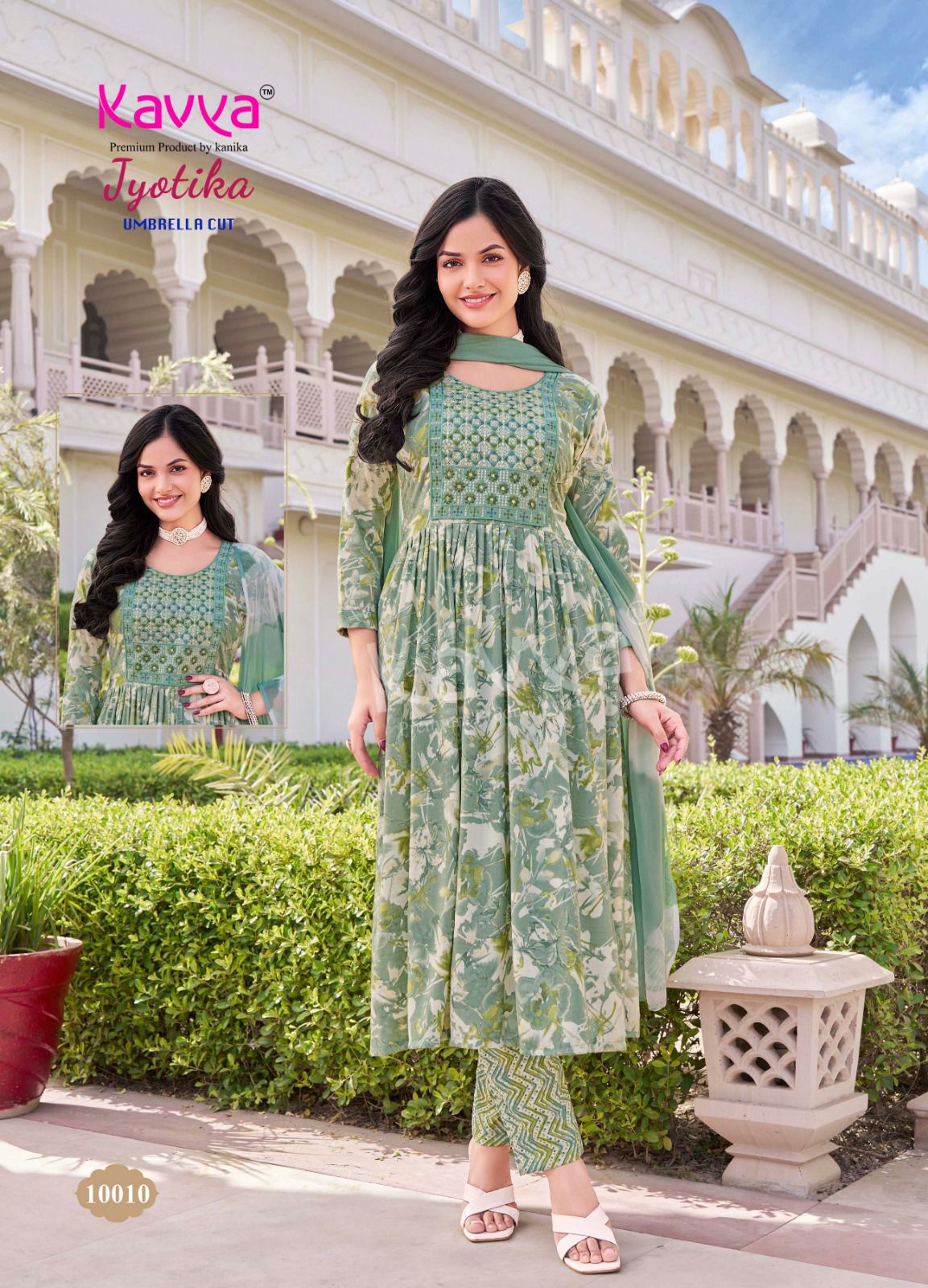 KURTIS - UMBRELLA CUT KAVYA JYOTIKA-3PCS