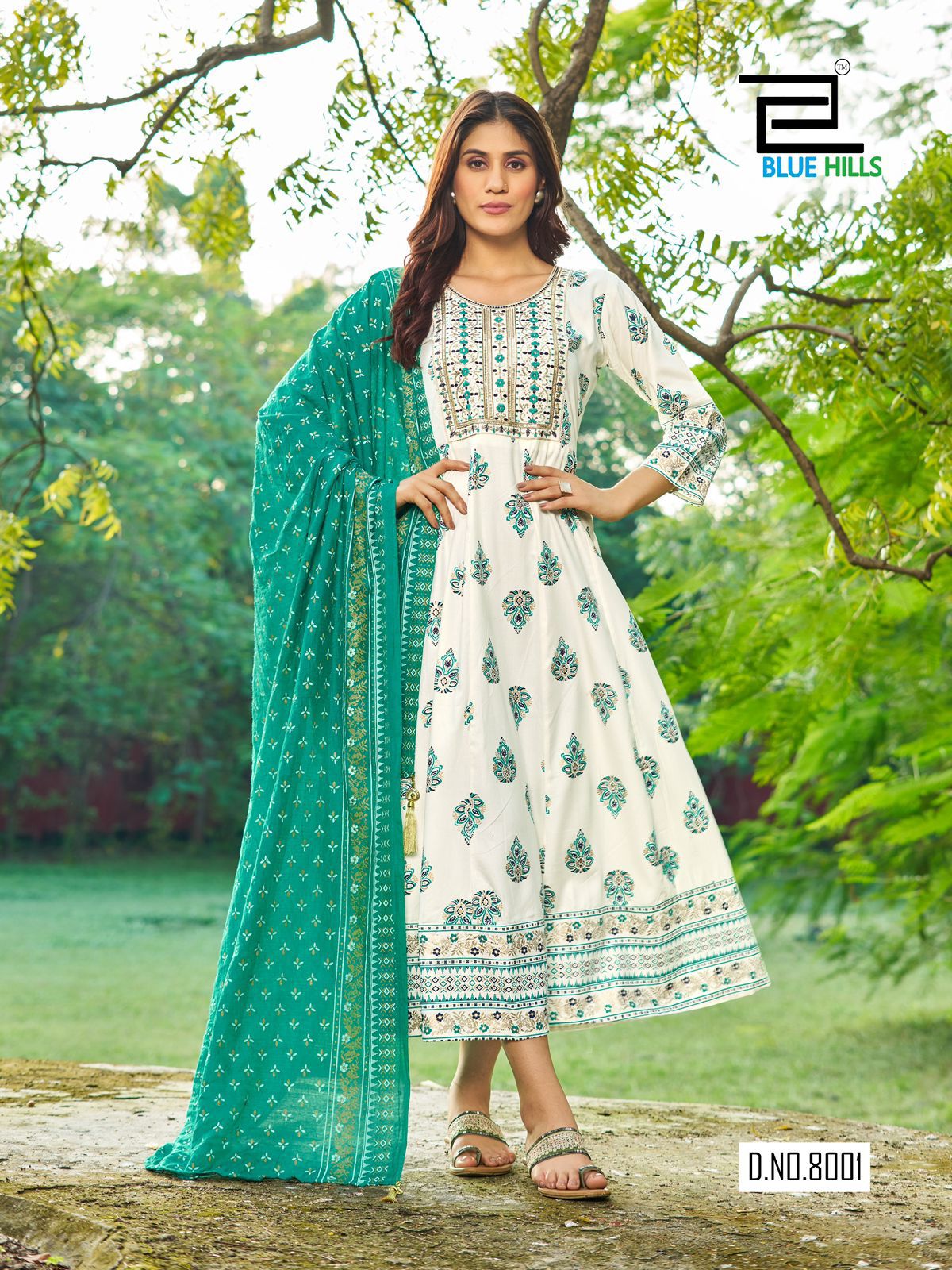 KURTIS-Anarkali Gown With Dupatta