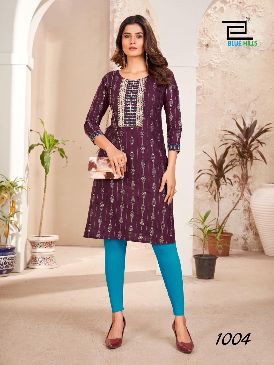 KURTIS -Zari Sequence &amp; thread Embroidery With Lace Work