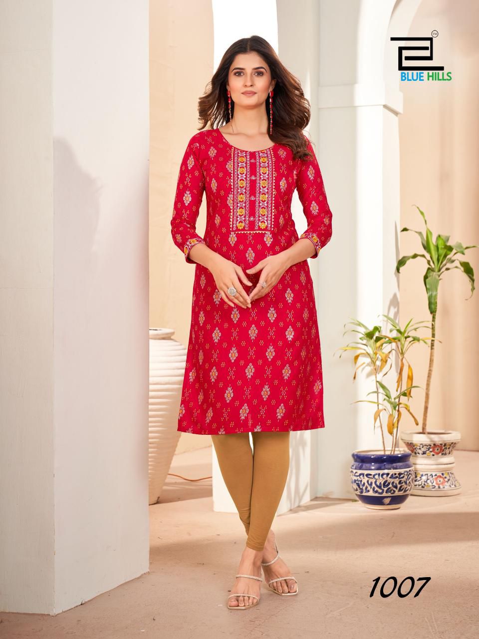 KURTIS -Zari Sequence &amp; thread Embroidery With Lace Work