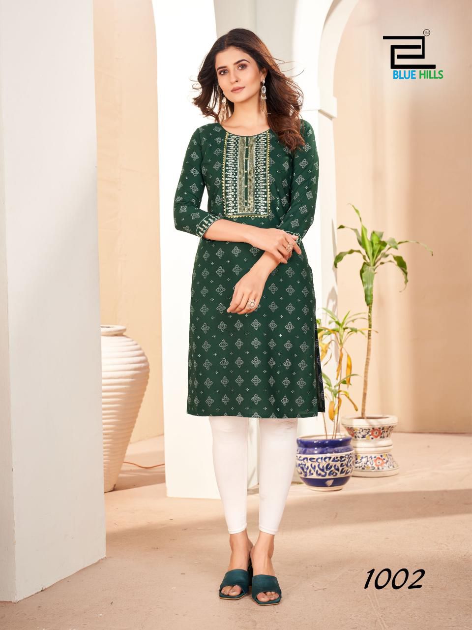 KURTIS -Zari Sequence &amp; thread Embroidery With Lace Work