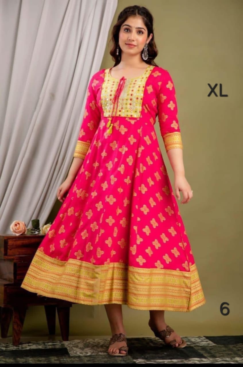 JAIPUR COTTON Anarkali Kurtis Daily wear