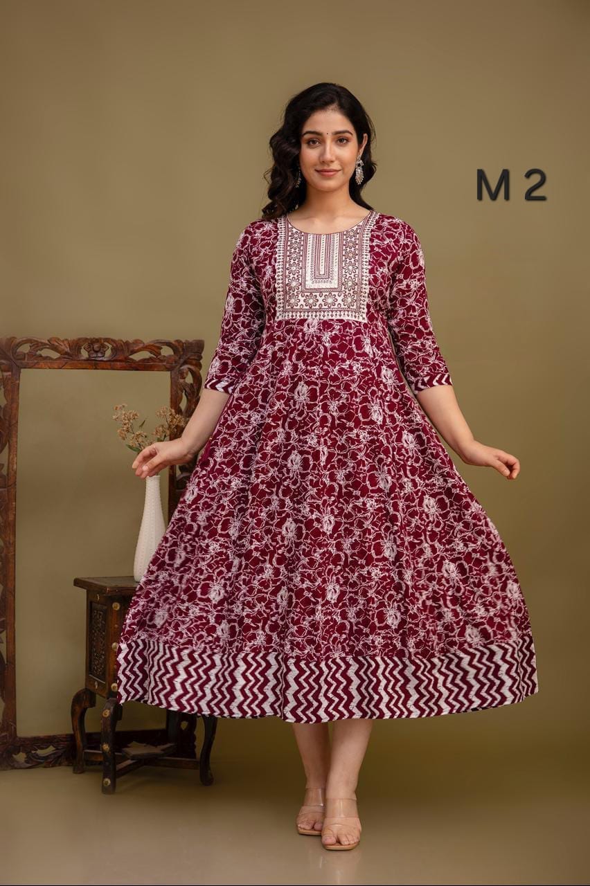 JAIPUR COTTON Anarkali Kurtis Daily wear