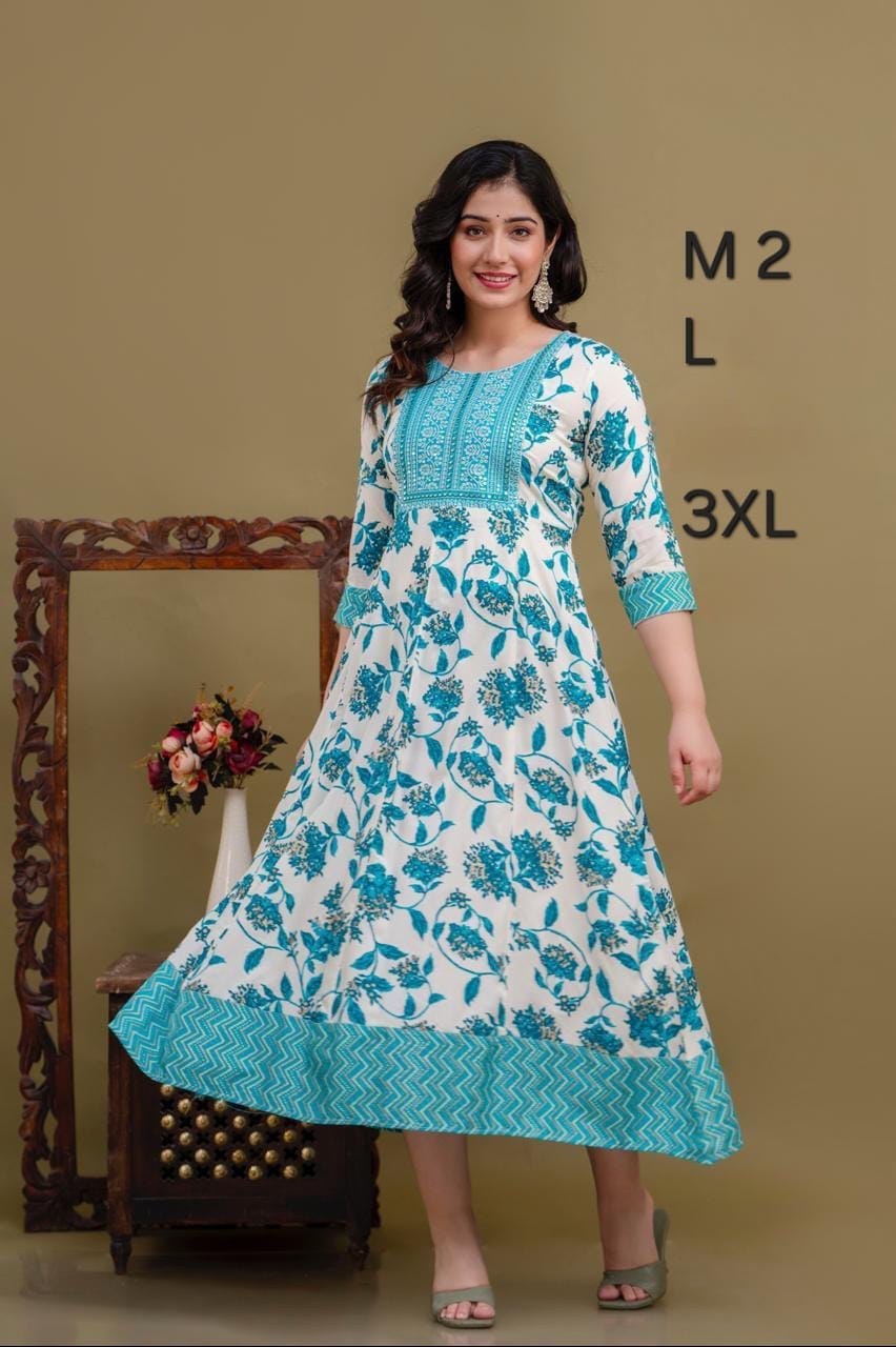 JAIPUR COTTON Anarkali Kurtis Daily wear