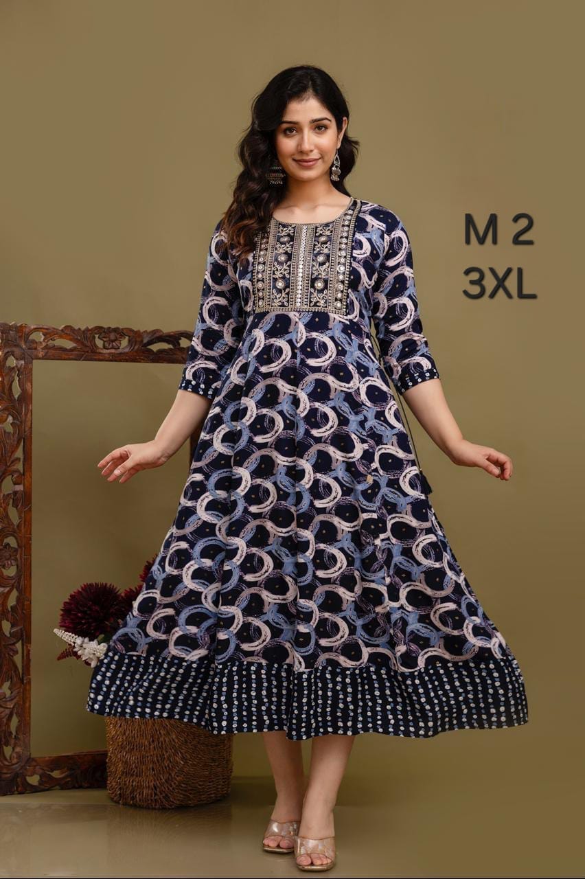 JAIPUR COTTON Anarkali Kurtis Daily wear