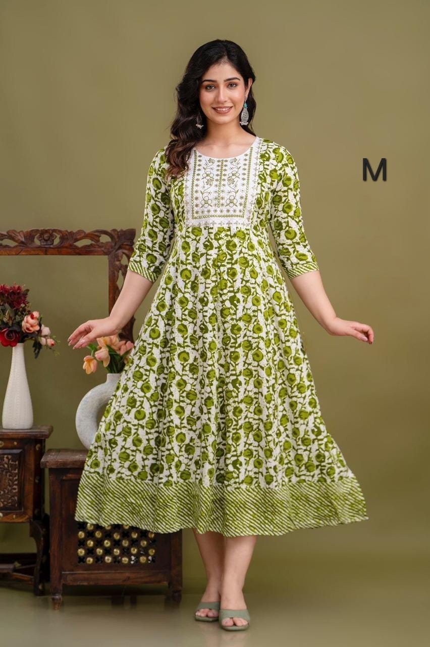 JAIPUR COTTON Anarkali Kurtis Daily wear