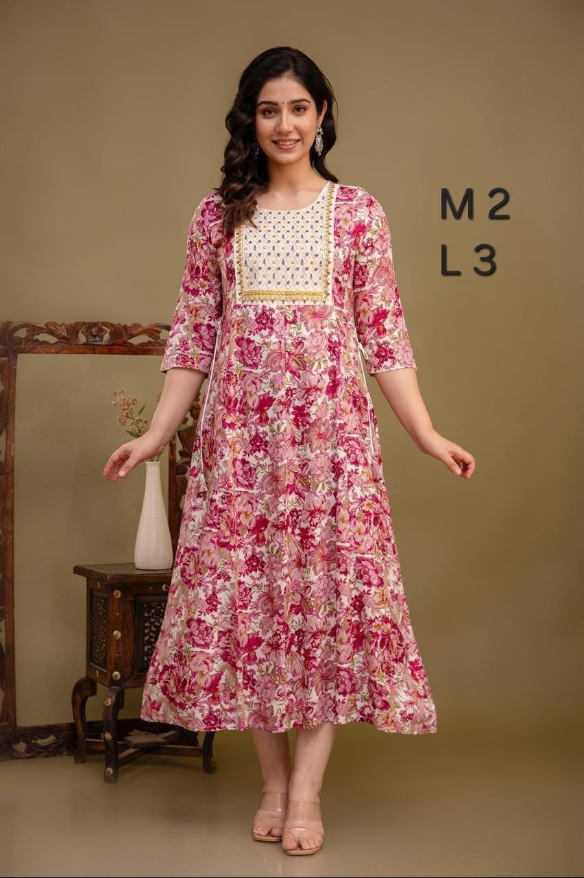 JAIPUR COTTON Anarkali Kurtis Daily wear