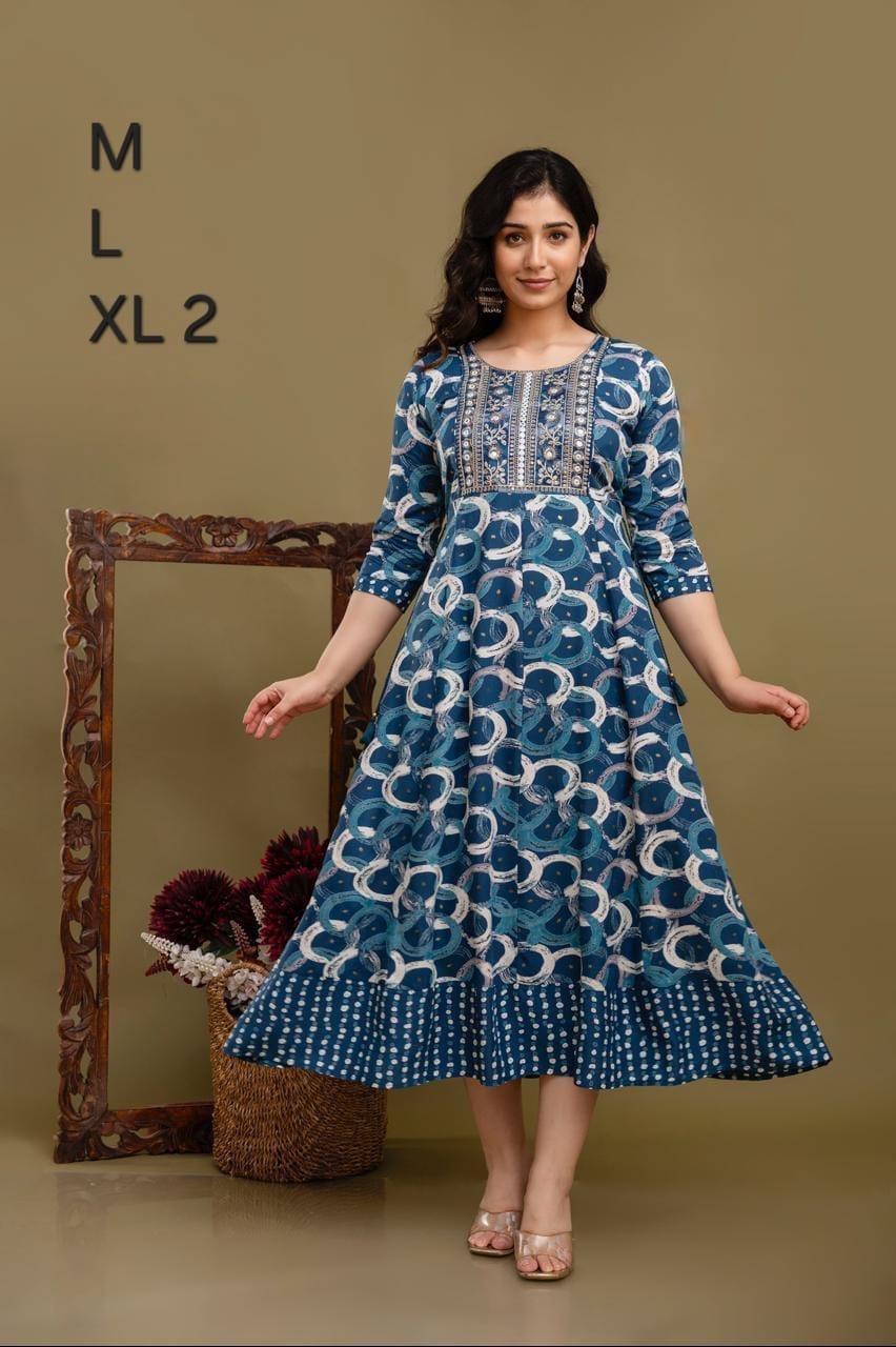 JAIPUR COTTON Anarkali Kurtis Daily wear