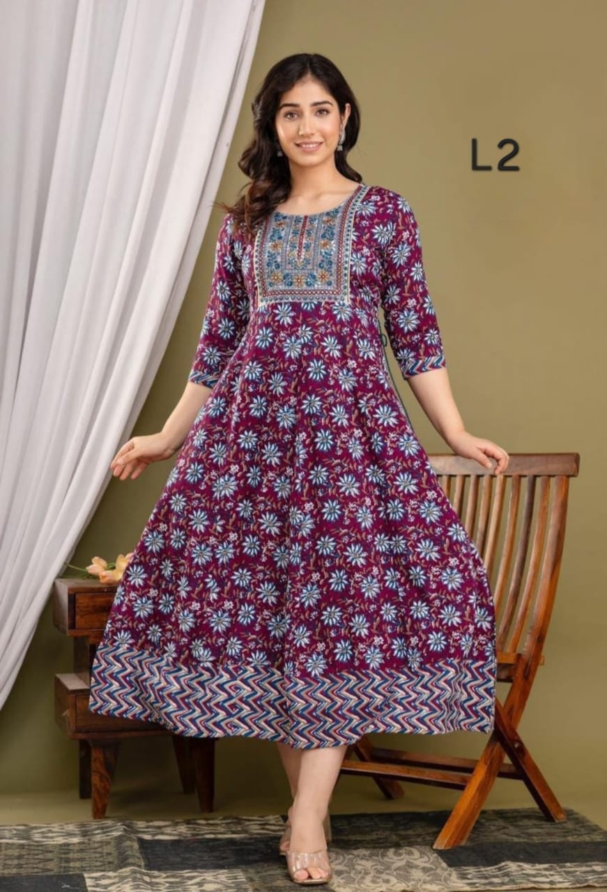 JAIPUR COTTON Anarkali Kurtis Daily wear