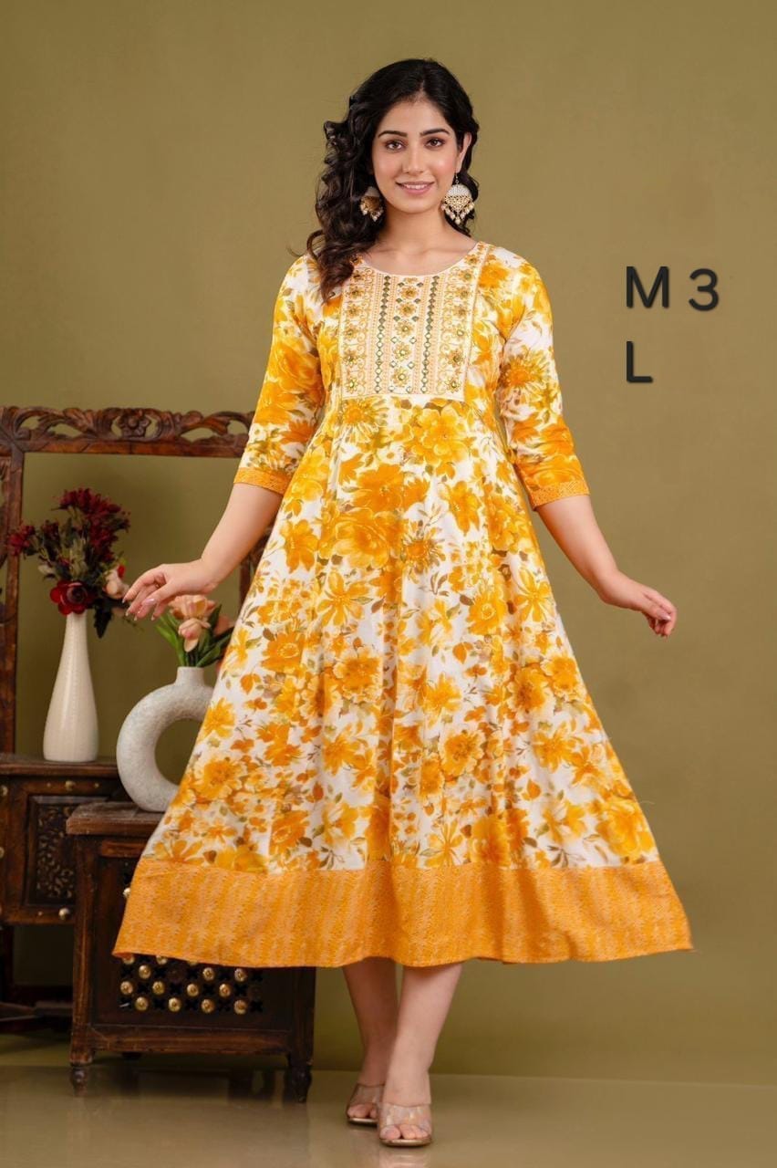 JAIPUR COTTON Anarkali Kurtis Daily wear