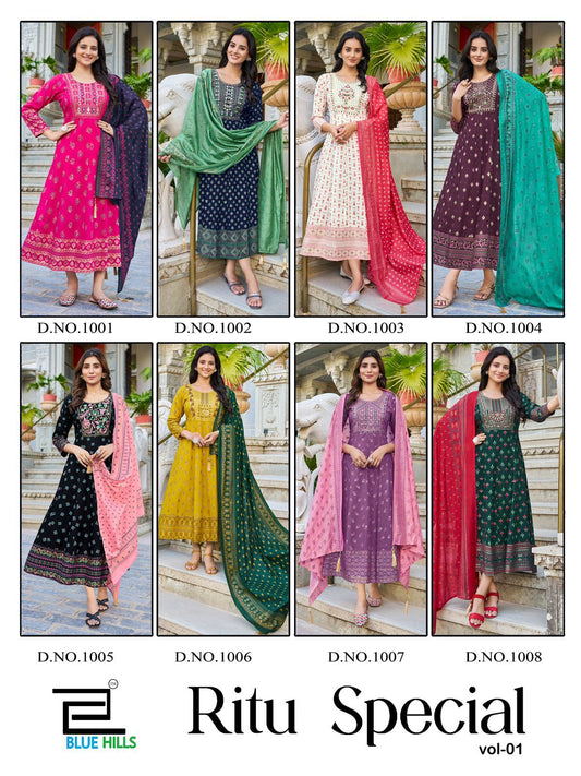 KURTI - Ritu Special Long Anarkali Gown 3PCS