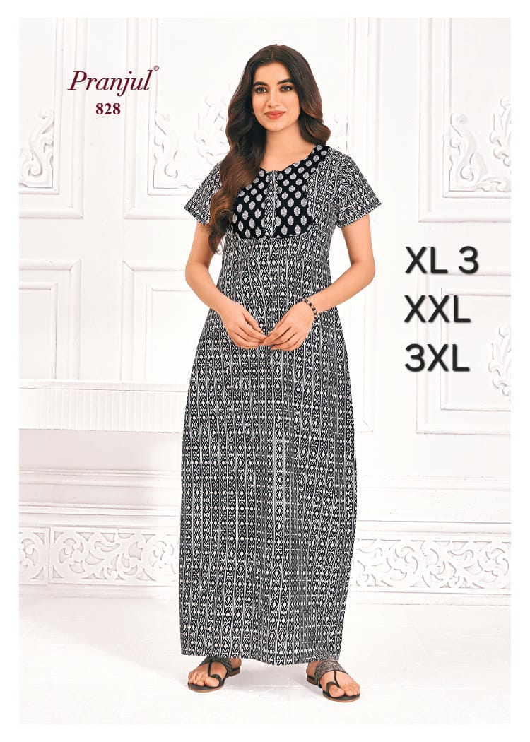 NEW LAUNCHED COTTON NIGHTIES- Pranjul Branded 100% Pure Cotton Night Wear